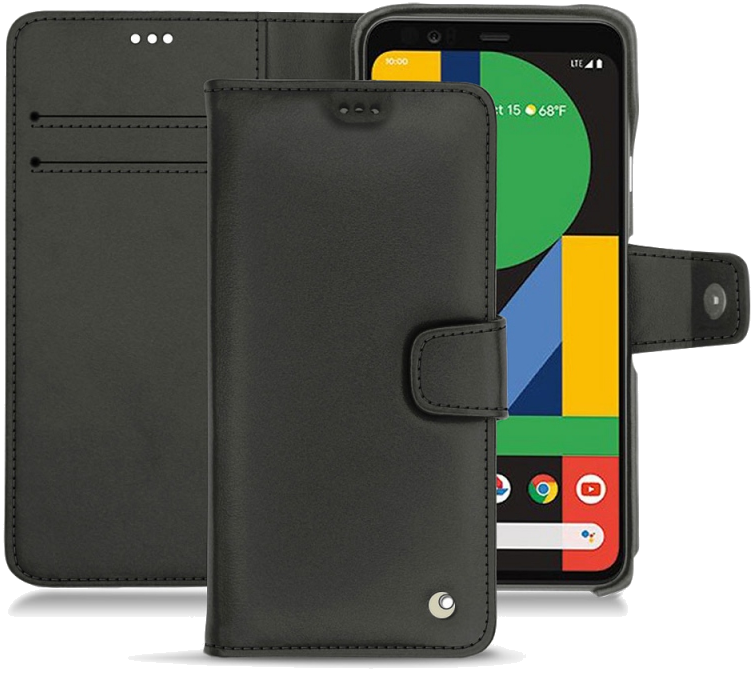 Housse cuir Google Pixel 4 XL - Rabat horizontal portefeuilleNoir