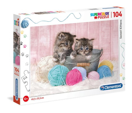 Clementoni Sweet Kittens Jeu de puzzle 104 pièce(s) Faune - Neuf