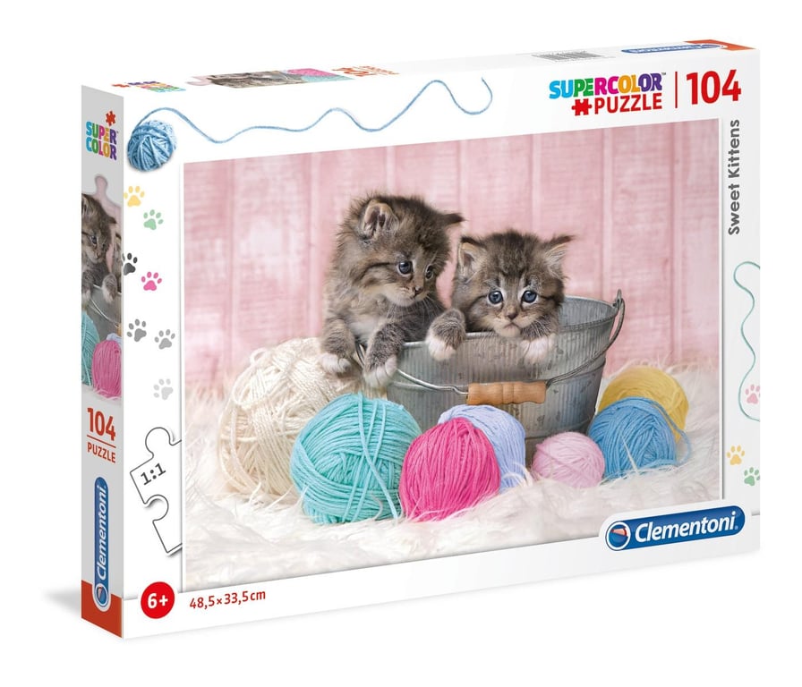 Clementoni Sweet Kittens Jeu de puzzle 104 pièce Faune Neuf