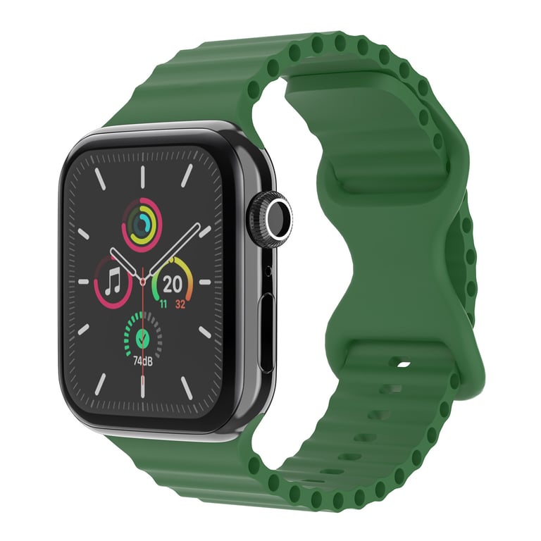 imoshion Bracelet Athletic en silicone pour Apple Watch | 44/45/46/49 mm - Vert foncé - Neuf