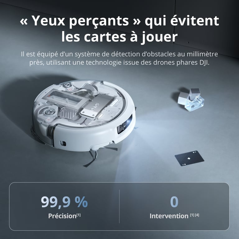 DJI ROMO P Robot Aspirateur Laveur avec Station 25000 Pa 260 ml - vue 5