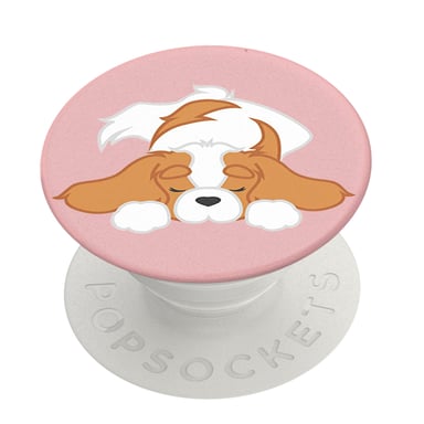 PopSockets PopGrip Pupper Napper para Smartphone, Anillo y Soporte Universal Azul / Rosa