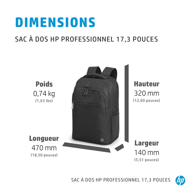 HP Sac à dos Professional 17 3 pouces - vue 3