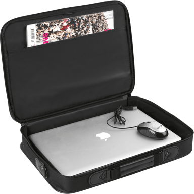 La funda resistente para llevar el PC o la tableta con seguridad a