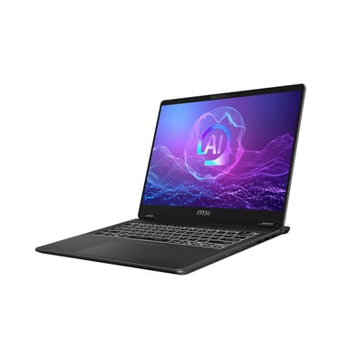 MSI Prestige 14 AI+ Evo C2VMG-002EN Laptop Intel Core Ultra 7 258V 35,6 cm (14'') 2,8K 32 GB LPDDR5x-SDRAM 1 TB SSD Wi-Fi 7 (802.11be) Windows 11 Pro Grigio