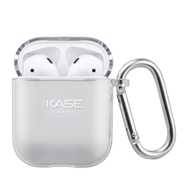 Coque Invisible en cristal clair pour Apple AirPods compatible avec le chargement sans fil, Transparent