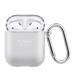 Coque Invisible en cristal clair pour Apple AirPods compatible avec le chargement sans fil, Transparent