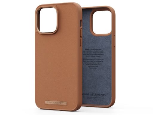 Custodia in vera pelle Njord byELEMENTS per Apple iPhone 14 Pro Max - Cognac