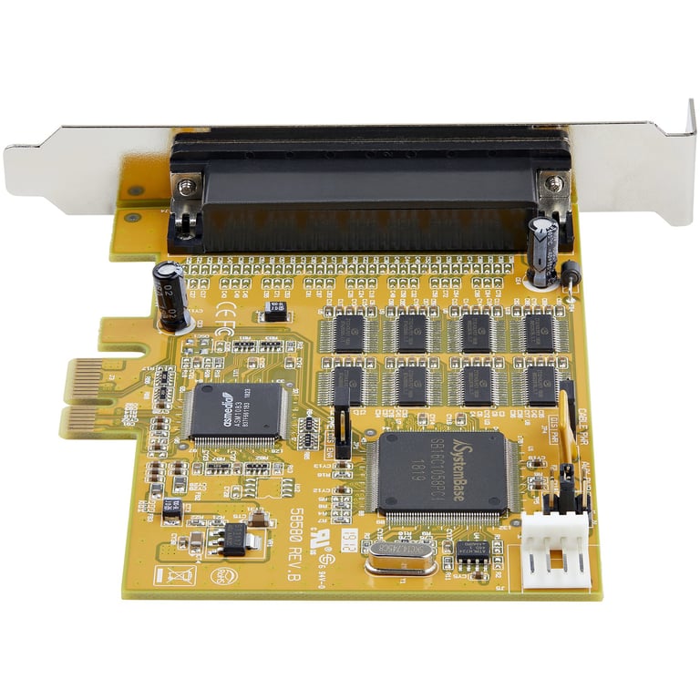 StarTech.com Carte PCI Express à 8 Ports Série RS232 Adaptateur PCIe Série avec UART 16C1050 Carte Contrôleur Multiport Série DB9 Protection de Surcharge 15kV Win & Linux PEX8S1050 ... - vue 3