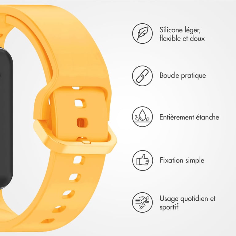 imoshion Bracelet silicone pour Samsung Galaxy Fit 3 - Jaune - Neuf
