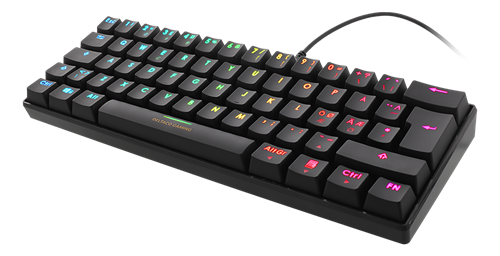 DELTACO GAMING - Clavier mécanique compact 68 touches, Switches rouge, RGB, AZERTY