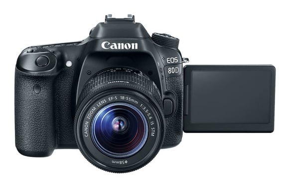 Canon EOS 80D + EF-S 18-55 IS STM Juego de cámara SLR 24,2 MP CMOS 6000 x 4000 Pixeles Negro