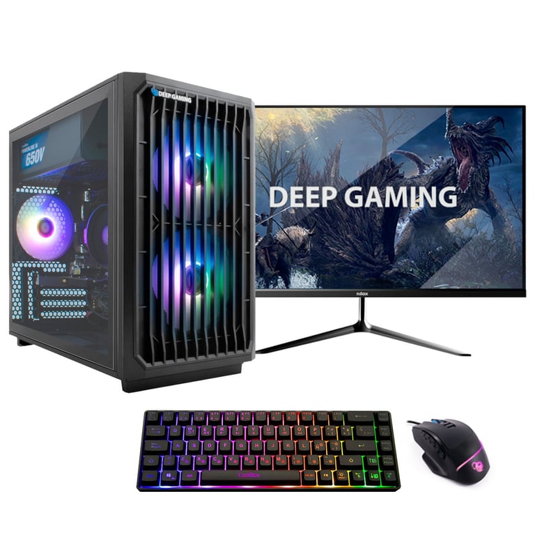 DeepGaming PC Gaming Complet Némesis AMD Ryzen 7 /1TB SSD + Monitor 24 FullHD + Pack Gaming Neuf - vue 1
