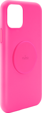 Cover per iPhone 11 serie Icon in silicone con piastra metallica