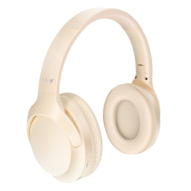 LinQ Auriculares Bluetooth con Reducción de Ruido Plegables Beige