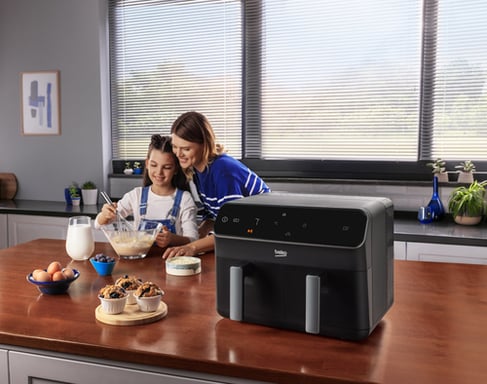 Beko FRL5388B friteuse Double 8,5 L Autonome 2400 W Friteuse d'air chaud Noir