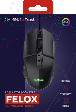 GXT109 FELOX GAMING MOUSE BLACK