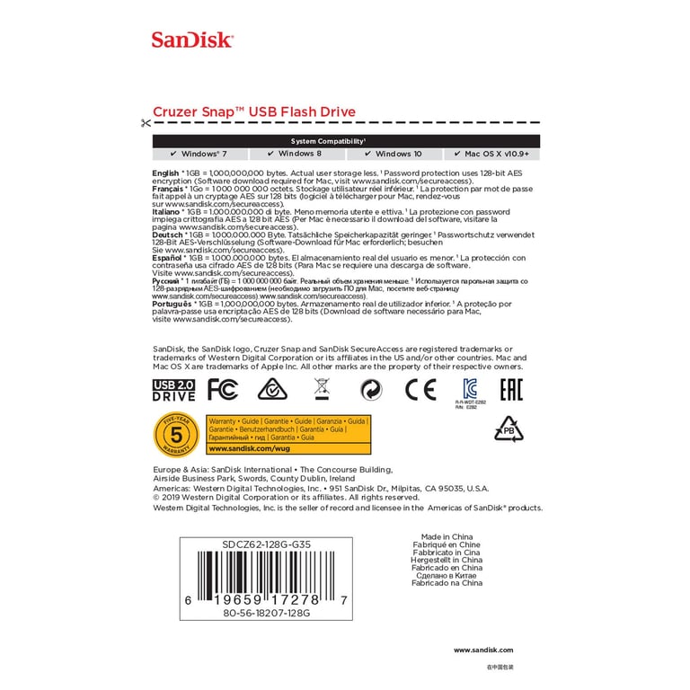 Sandisk Cruzer Snap USB 2.0 - vue 10