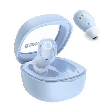 Baseus Bowie WM02 Casque True Wireless Stereo (TWS) Ecouteurs Appels/Musique USB Type-C Bluetooth Bleu clair