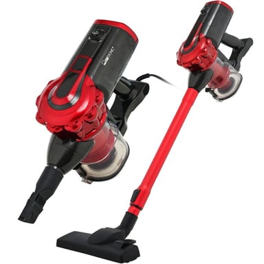 Clatronic BS 1314 Aspiradora escoba Corriente alterna Secar HEPA Sin bolsa 600 W Antracita, Rojo