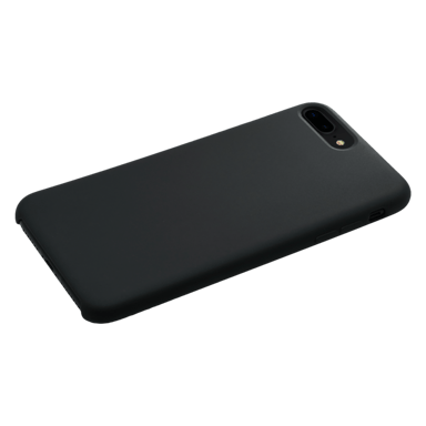 (Edition spéciale) Coque en gel de silicone doux pour Apple iPhone 7/8 Plus, Noir satin