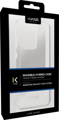 Coque hybride invisible pour Samsung Galaxy S20 Ultra, Transparente