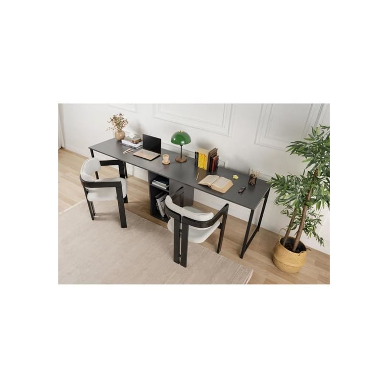 Bureau détude moderne avec pieds en métal TWIN / 240 x 74 x 60 cm - vue 4