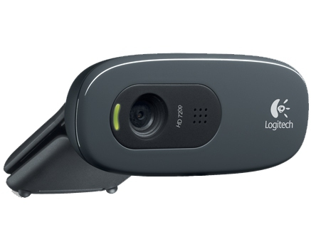 Logitech HD C270 webcam 3 MP 1280 x 720 pixels USB 2.0 Noir, Gris - Neuf Gris - vue 3