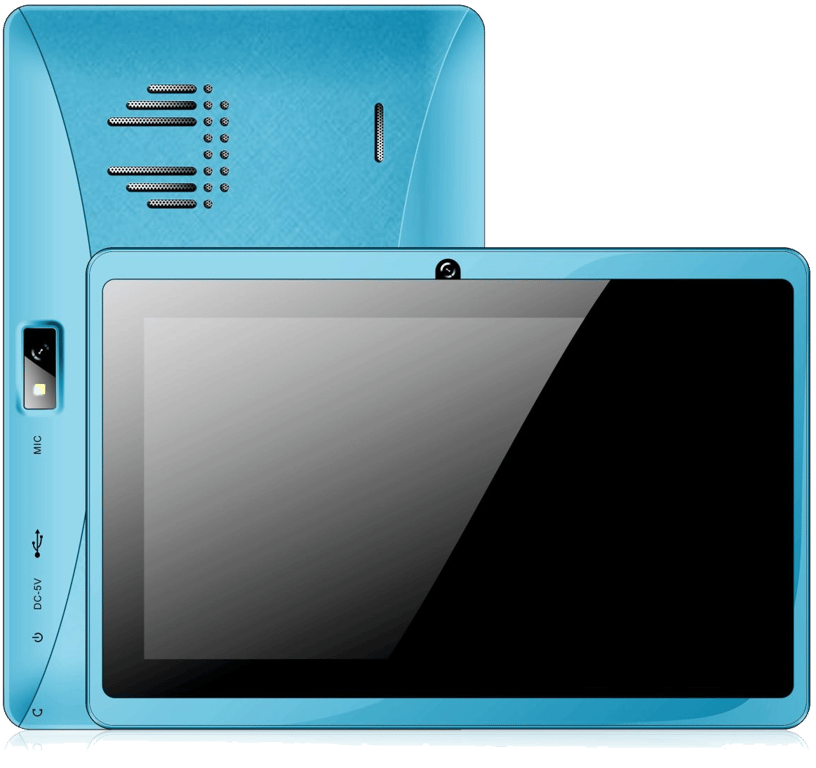 Tablette Tactile 7 Pouces Quad Core Bluetooth 1Go Ram Android Lollipop 72Go Bleu Plastique YONIS