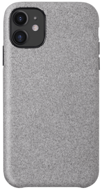 Custodia rigida in tessuto per Apple iPhone 11, grigio sciabola