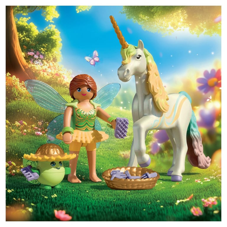 Playmobil Magic Unicorns 71840 Licorne Fleur d'arc en ciel avec fée - vue 3