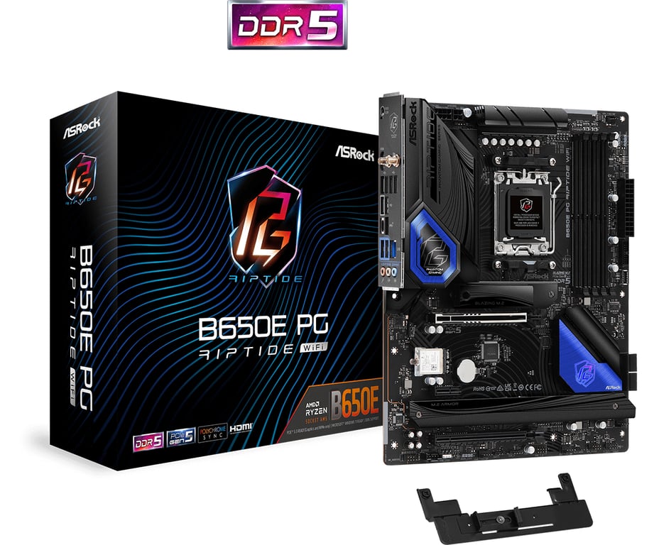 Asrock B650E PG Riptide WiFi AMD B650 Emplacement AM5 ATX Neuf