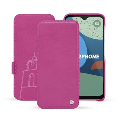 Housse cuir Fairphone 4 -  - Rose - Cuir lisse premium