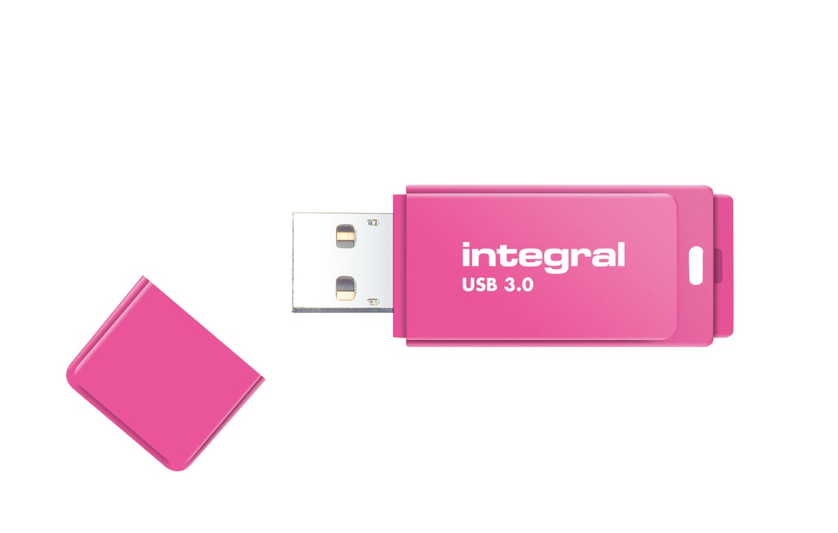 Integral INFD64GBNEONPK3.0 lecteur USB flash 64 Go USB Type-A 3.2 Gen 1 (3.1 Gen 1) Rose - Neuf