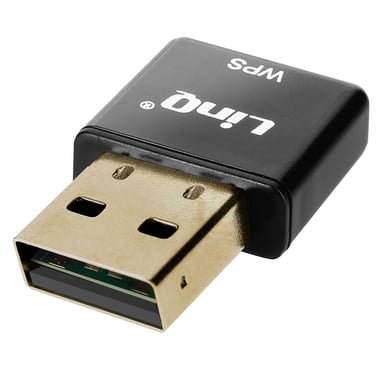 Clave USB WiFi 300Mbps Adaptador Red Botón WPS Ultra-Compacto LinQ Negro