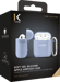 (O)Apple AirPods suave carcasa de gel de silicona, Azul lila