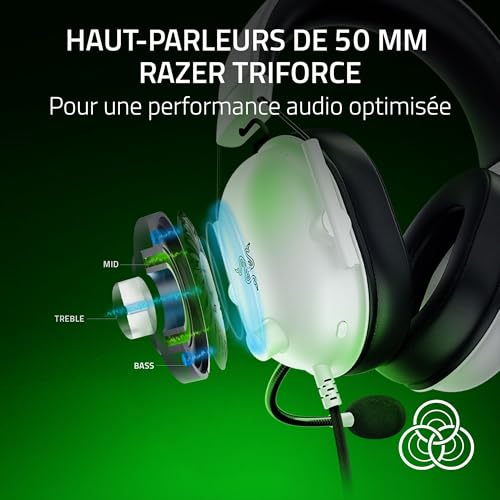 Razer Blackshark V2 X Casque Avec fil Arceau Gaming Noir, Blanc - Neuf