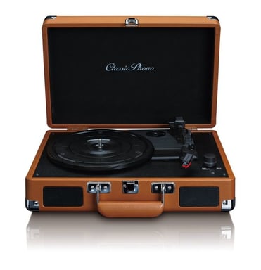 Lenco TT-10 Tocadiscos de tracción por correa Negro, Marrón, Acero inoxidable Automático