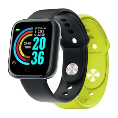 Nilox NXSWTRAILBANDYL smartwatche et montre de sport 3,66 cm (1.44'') Numérique 240 x 240 pixels Écran tactile Noir