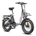 Bicicleta eléctrica plegable FAFREES F20 Max con batería LG de 48 V y 30 Ah y pantalla LCD - Blanca