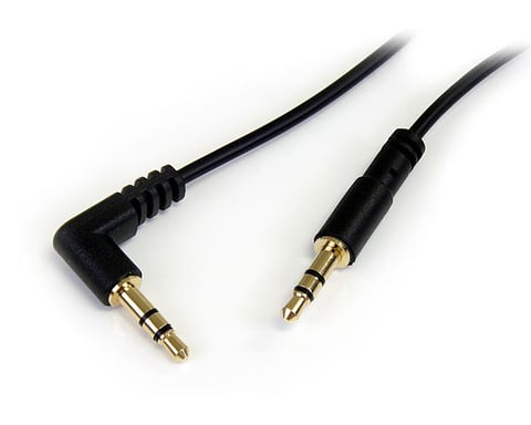 StarTech.com Cavo audio stereo ad angolo retto da 30 cm Slim 3,5 mm - M/M