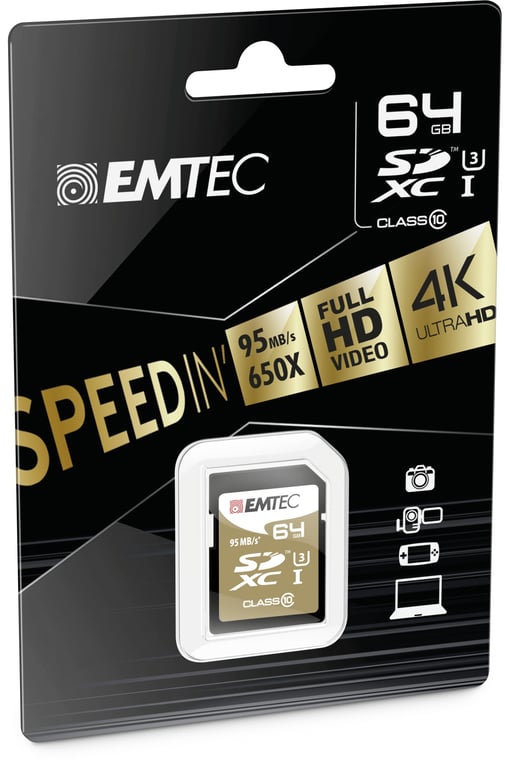 EMTEC SpeedIN' Carte mémoire flash UHS Class 3 / Class10 SDXC UHS I - vue 7