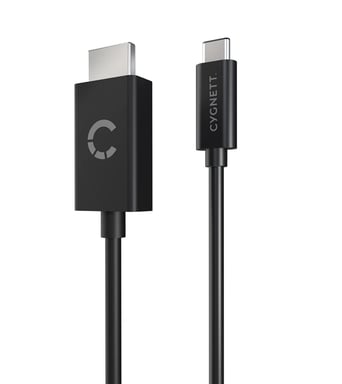 Cygnett CY3305HDMIC adaptador de cable de vídeo 1,8 m USB Tipo C HDMI Negro