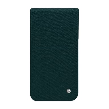 Pochette cuir Apple iPhone 16 Pro -  - Vert - Cuir saffiano