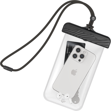 Custodia impermeabile rinforzata IPX8 per smartphone con laccetto da collo