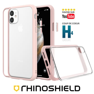 Funda RhinoShield compatible con [iPhone 13 Mini] Mod NX - Protección delgada personalizable con tecnología de absorción de impactos [sin BPA] - Rosa empolvado