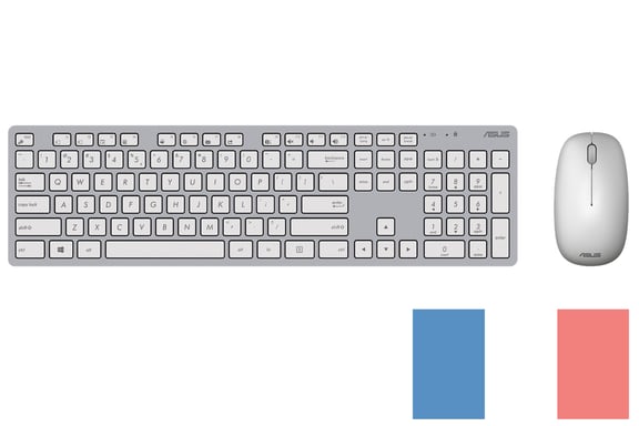 Clavier et souris sans fil W5000 gris et blanc