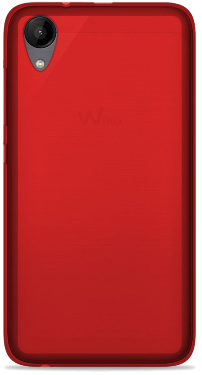 Coque silicone unie compatible Givré Rouge Wiko Sunny 2