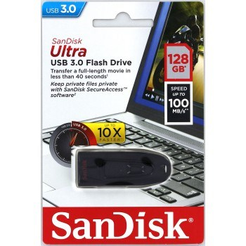 SanDisk Ultra USB flash drive 128 GB USB Type-A 3.2 Gen 1 (3.1 Gen 1) Nero