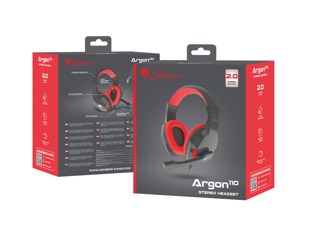 Casque Avec Fil GENESIS Argon 110 – Gaming, Circum-aural, 20-20000 Hz - vue 2